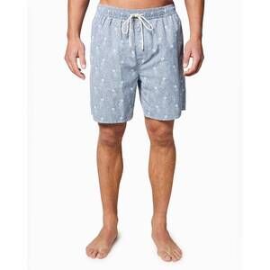 NEW TOES ON THE NOSE men's malibu volley swim trunk in light blue tropics